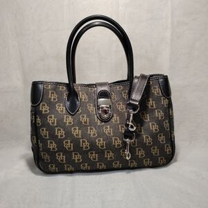 Dooney and Bourke Canvas w/Leather Trim satchel/crossbody